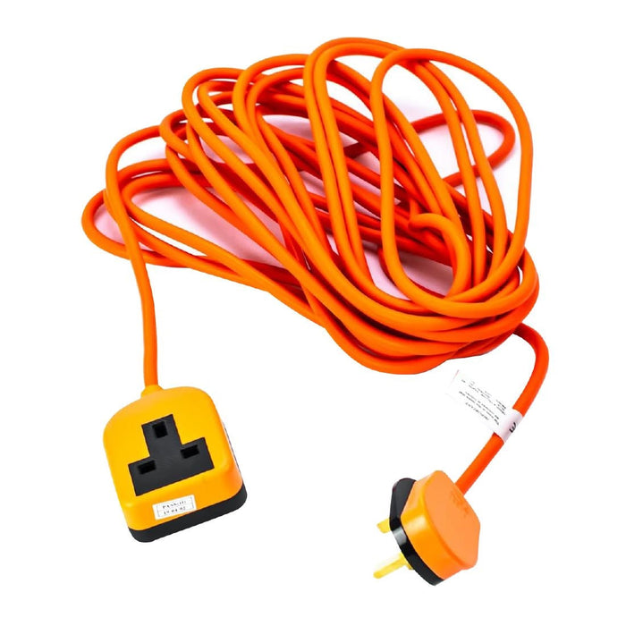 Status Heavy Duty Extention Socket Lead with Orange Plug 10m Status