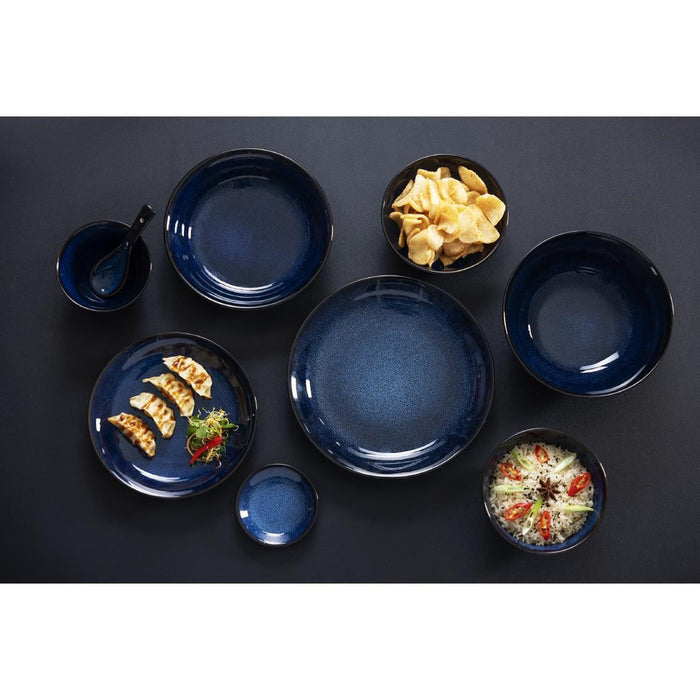 Olympia Luna Midnight Blue Coupe Plate 255mm (4 Pack) Olympia