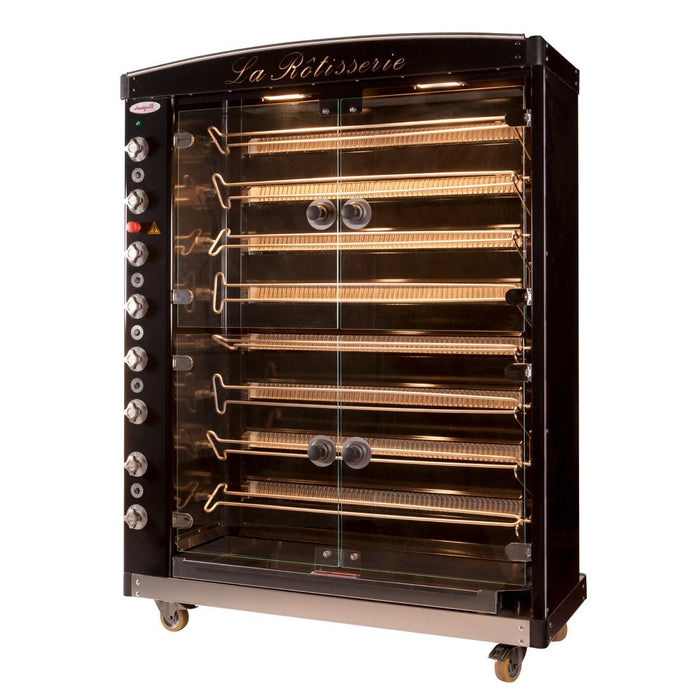 40.3kW. Output: 48-56 chickens per hour