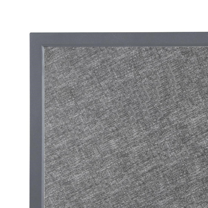 Bolero Black Brushed Mix Outdoor Tempered Glass Table Top Square Grey Trim 700mm Bolero