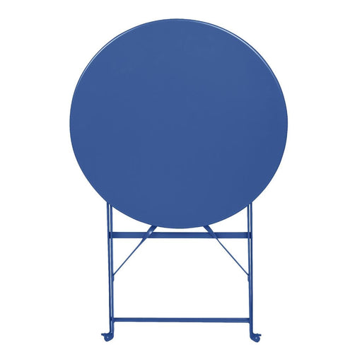Bolero Perth Dark Navy Pavement Style Steel Table Round 600mm Bolero