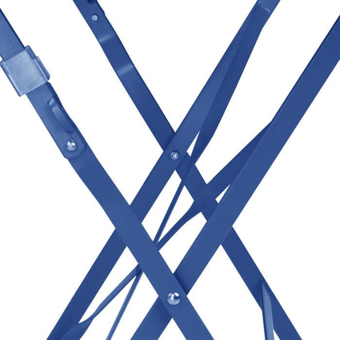 Bolero Perth Dark Navy Pavement Style Steel Table Round 600mm Bolero