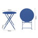 Bolero Perth Dark Navy Pavement Style Steel Table Round 600mm Bolero