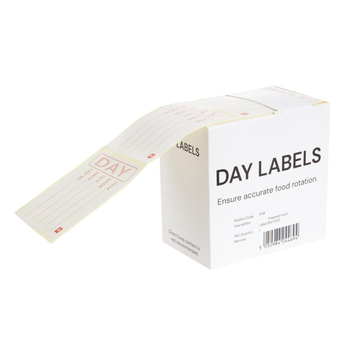 Hygiplas Removable Prepped Food Labels (500 Pack) Hygiplas