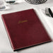 Olympia Faux Leather Menu Cover A4 Burgundy Olympia