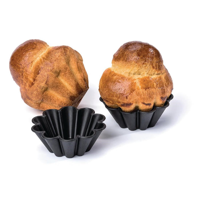 Matfer Bourgeat Non-Stick Mini Brioche Tin 75mm (12 Pack) Matfer Bourgeat