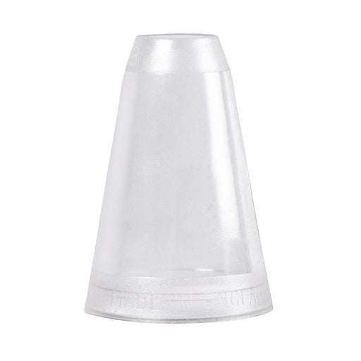 1.2cm. Polycarbonate. Height approximately 6cm