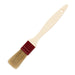30mm wide bristles. Flat. Dishwasher proof plastic handle.