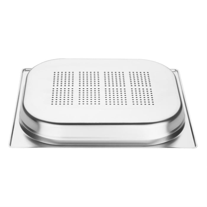 Vogue Stainless Steel Perforated 1/2 Gastronorm Tray 40mm Vogue
