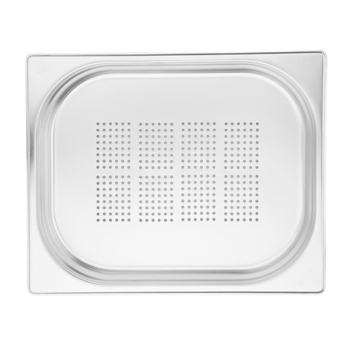 Vogue Stainless Steel Perforated 1/2 Gastronorm Tray 40mm Vogue