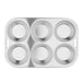 Vogue Stainless Steel Deep Muffin Tray 6 Cup Vogue