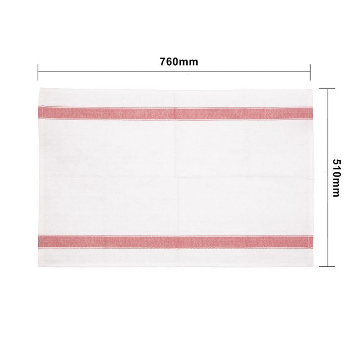 Vogue Heavy Tea Towel Red Vogue