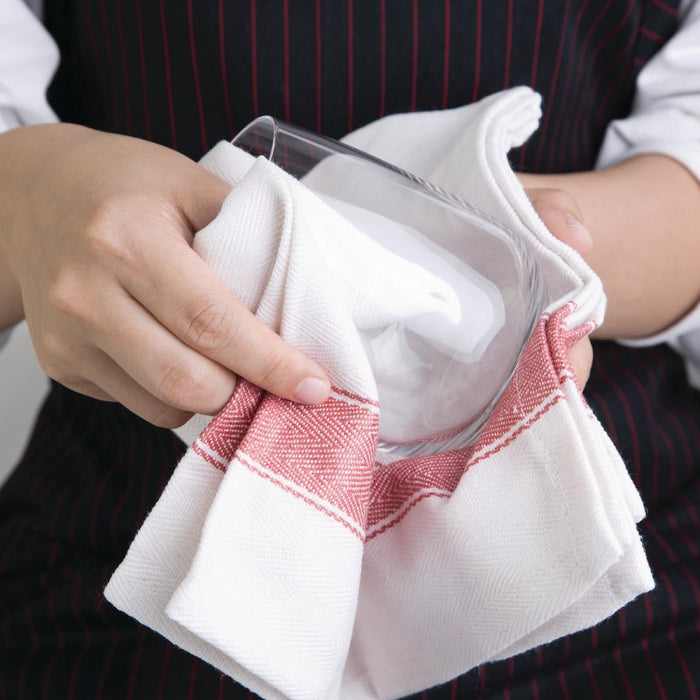 Vogue Heavy Tea Towel Red Vogue