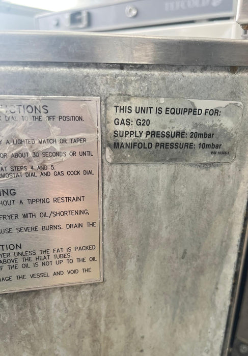 Imperial Twin Tank Twin Basket Free Standing Natural Gas Fryer-Refurbished Canmac Refurbished