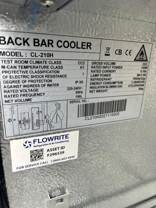 Empire Double Door 208L Bottle Cooler-Refurbished Canmac Refurbished