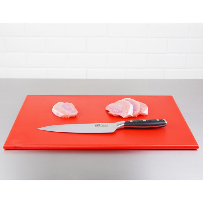 Hygiplas High Density Antibacterial Red Chopping Board 455x305x12mm Hygiplas