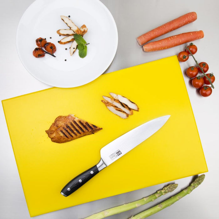 Hygiplas High Density Antibacterial Yellow Chopping Board 455x305x12mm Hygiplas