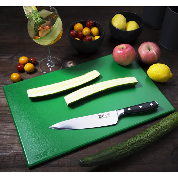 Hygiplas High Density Antibacterial Green Chopping Board 455x305x12mm Hygiplas