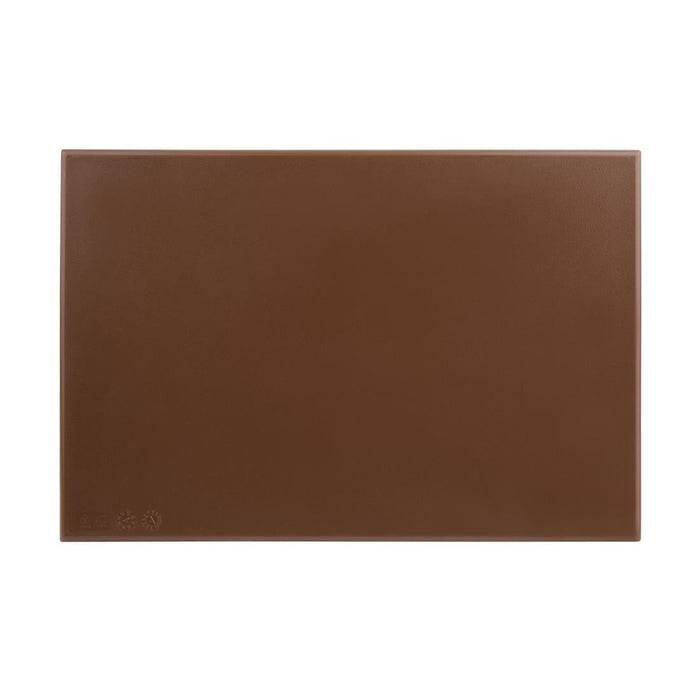 Hygiplas High Density Antibacterial Brown Chopping Board 455x305x12mm Hygiplas