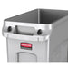 Rubbermaid Slim Jim Container with Venting Channels Grey 60Ltr Slim Jim