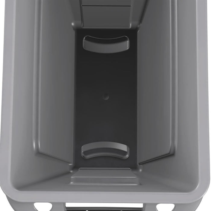 Rubbermaid Slim Jim Container with Venting Channels Grey 60Ltr Slim Jim