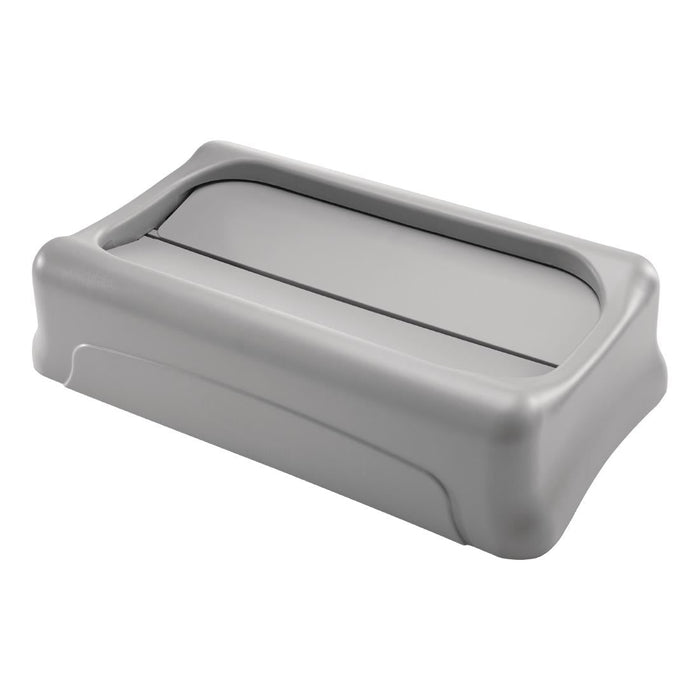 Rubbermaid General Purpose Swing Lid Grey Slim Jim