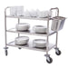 Vogue Stainless Steel 3 Tier Clearing Trolley Large Vogue