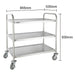 Vogue Stainless Steel 3 Tier Clearing Trolley Large Vogue