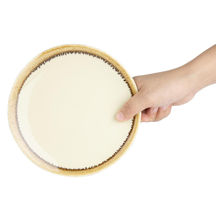 Olympia Kiln Sandstone Round Coupe Plates 180mm (6 Pack) Olympia