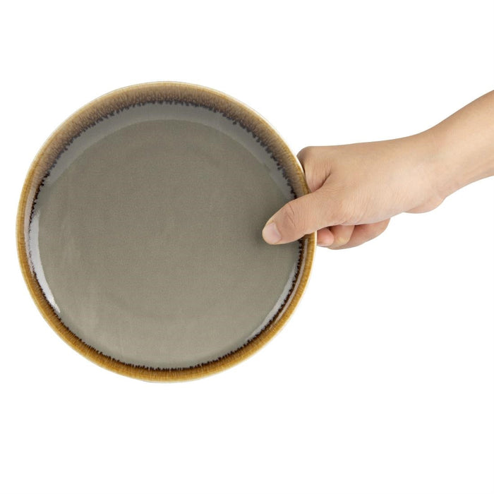 Olympia Kiln Smoke Round Coupe Plates 180mm (6 Pack) Olympia