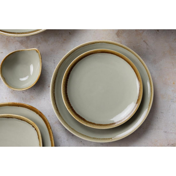 Olympia Kiln Moss Round Coupe Plates 180mm (6 Pack) Olympia