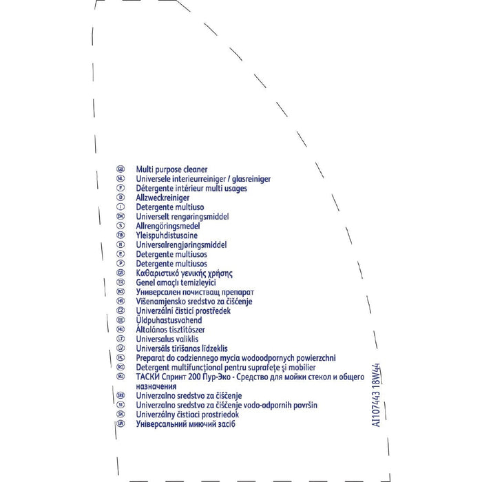TASKI Sprint 200 Pur-Eco Multi-Surface Cleaner Refill Bottles 500ml (5 Pack) Diversey