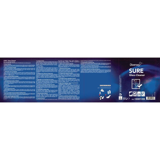 SURE Glass Cleaner Ready To Use 5Ltr (2 Pack) Diversey