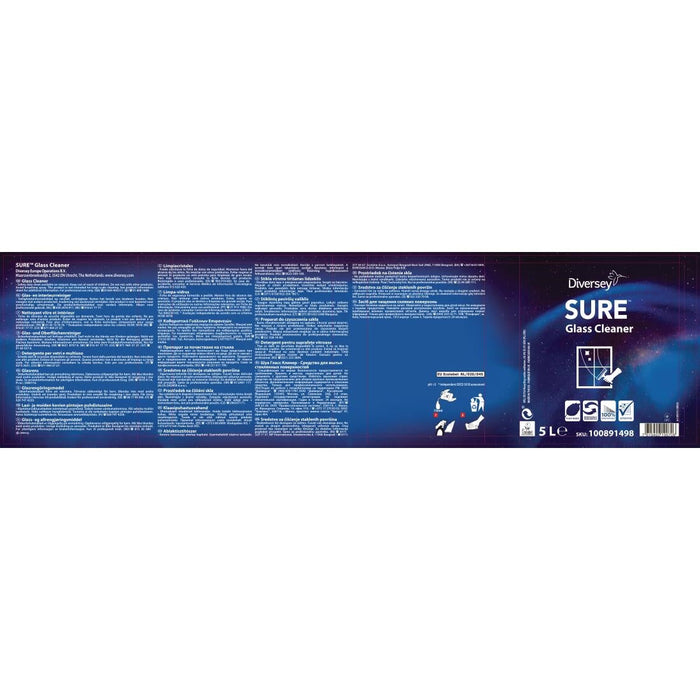 SURE Glass Cleaner Ready To Use 5Ltr (2 Pack) Diversey