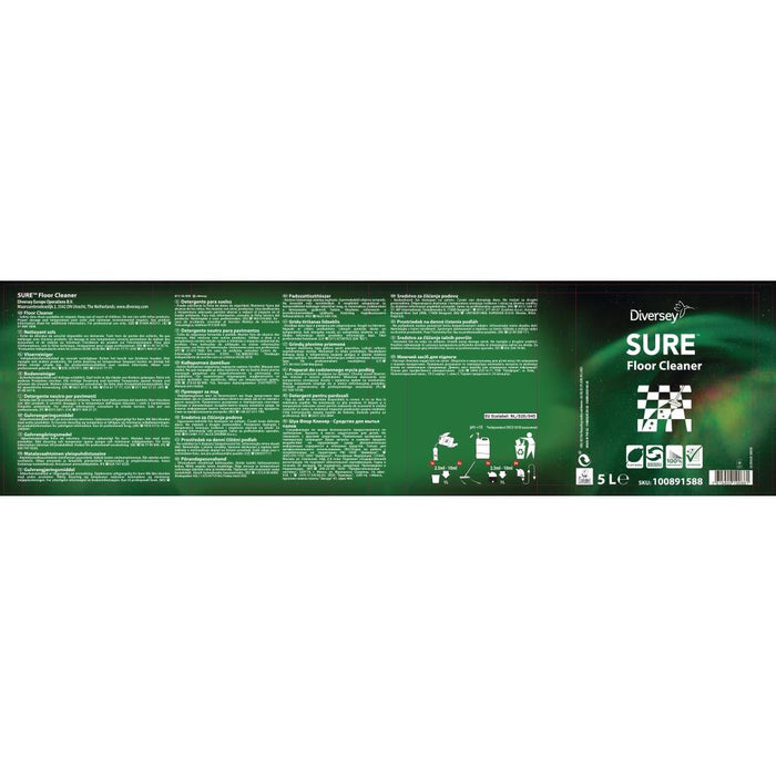 SURE Floor Cleaner Concentrate 5Ltr Diversey