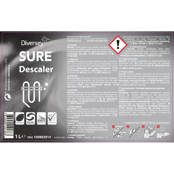 SURE Descaler Concentrate 1Ltr Diversey