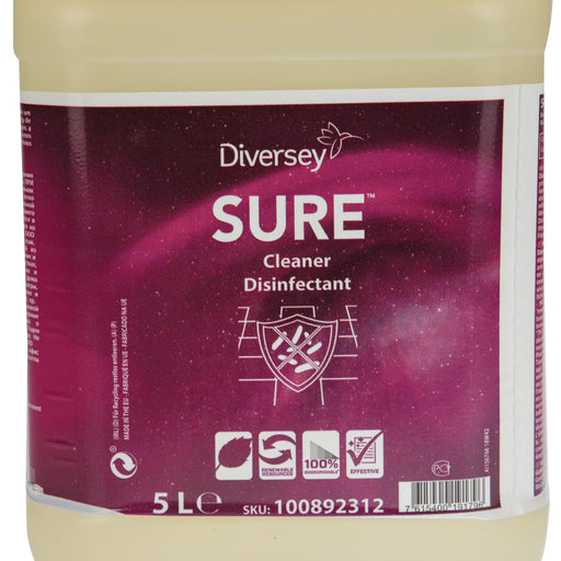 SURE Cleaner and Disinfectant Concentrate 5Ltr Diversey