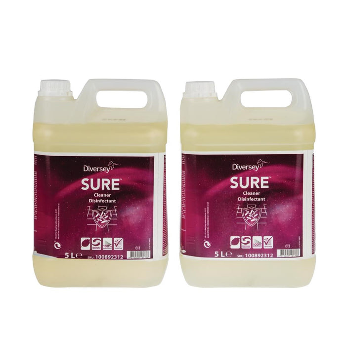 SURE Cleaner and Disinfectant Concentrate 5Ltr Diversey