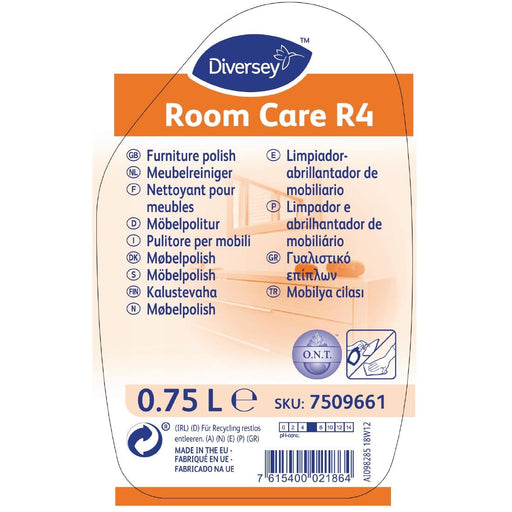 Room Care R4 Furniture Polish Ready To Use 750ml Diversey