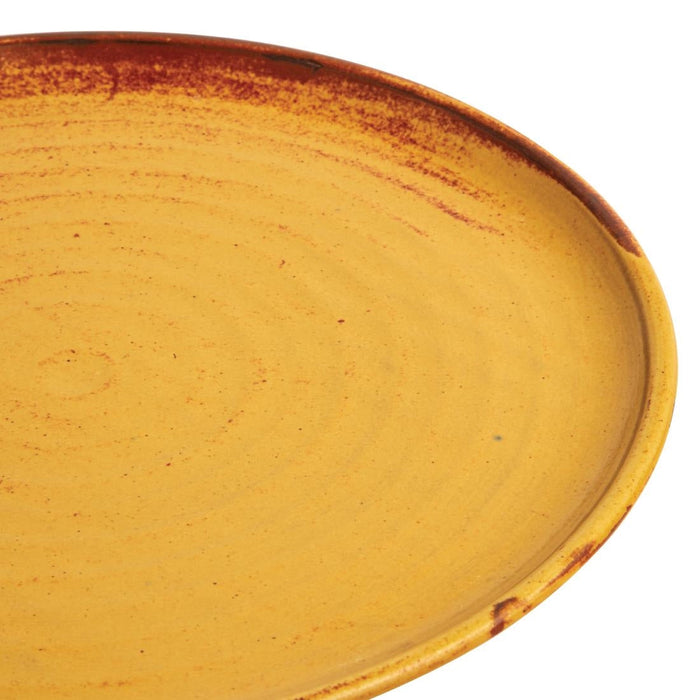 Olympia Canvas Small Rim Round Plates Sienna Rust 265mm (6 Pack) Olympia