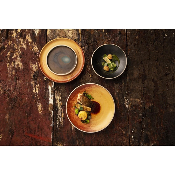 Olympia Canvas Flat Round Plates Green Verdigris 180mm (6 Pack) Olympia