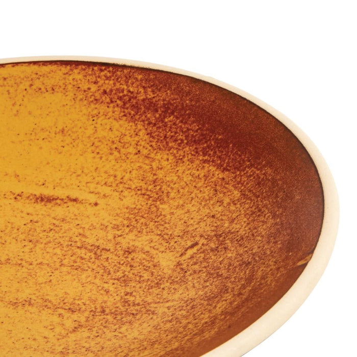 Olympia Canvas Shallow Tapered Bowls Sienna Rust 200mm (6 Pack) Olympia