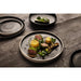 Olympia Canvas Flat Round Plates Delhi Black 250mm (6 Pack) Olympia