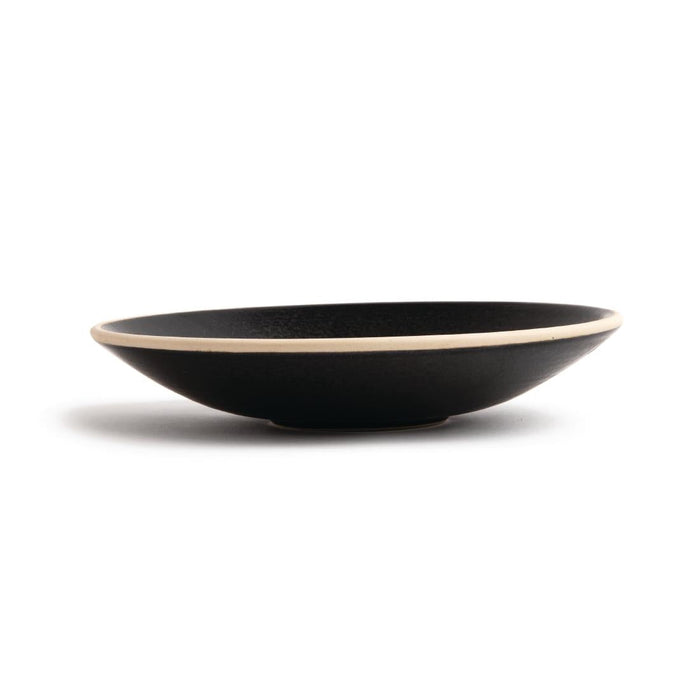 Olympia Canvas Shallow Tapered Bowls Delhi Black 200mm (6 Pack) Olympia