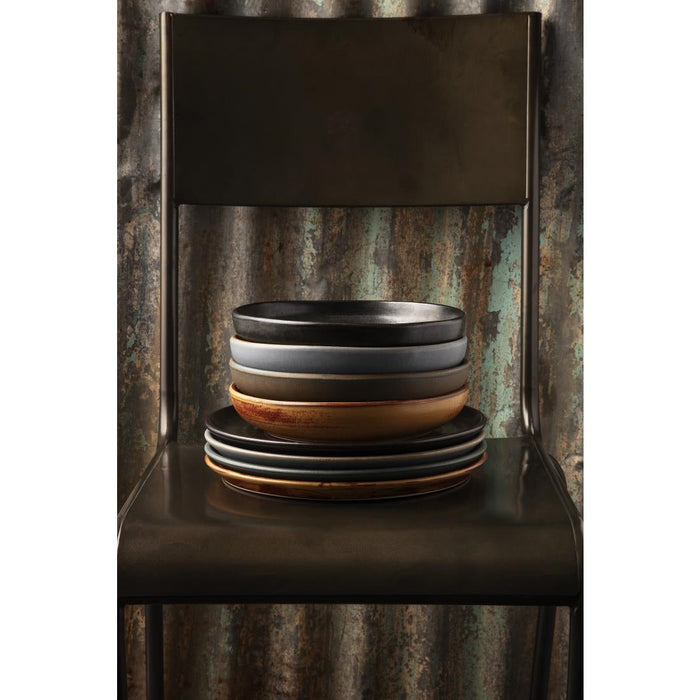 Olympia Canvas Small Rim Round Plates Blue Granite 265mm (6 Pack) Olympia