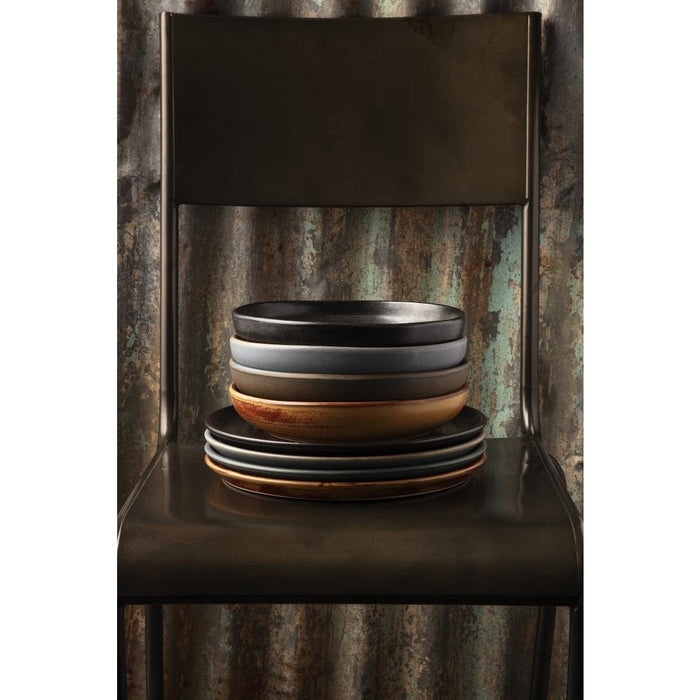Olympia Canvas Small Rim Round Plates Sienna Rust 265mm (6 Pack) Olympia