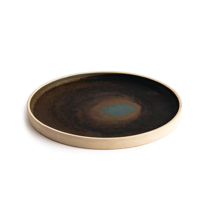 Olympia Canvas Flat Round Plates Green Verdigris 250mm (6 Pack) Olympia