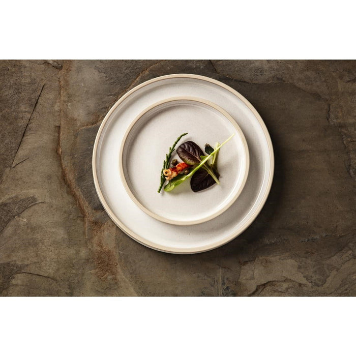 Olympia Canvas Flat Round Plates Murano White 180mm (6 Pack) Olympia