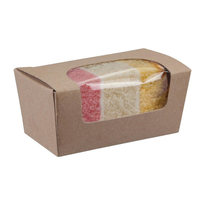 Colpac Compostable Kraft Cake Boxes with Window Small (500 Pack) Colpac