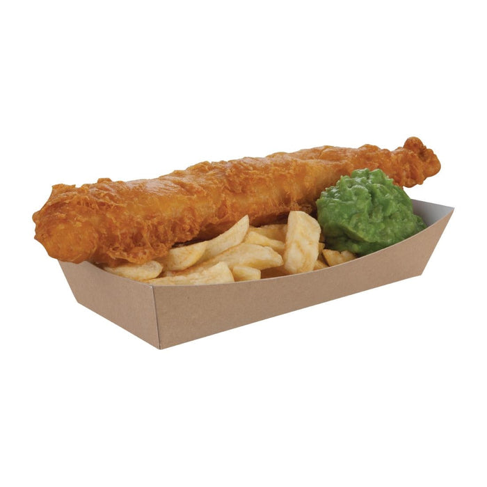 Colpac Compostable Kraft Food Trays Large 220mm (250 Pack) Colpac